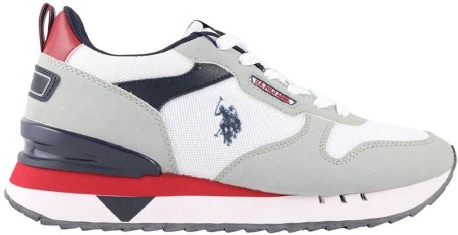 U.S. POLO ASSN. Heren Buzzy Sneakers Grijs MarineBlauw Rood Wit - Foto 2