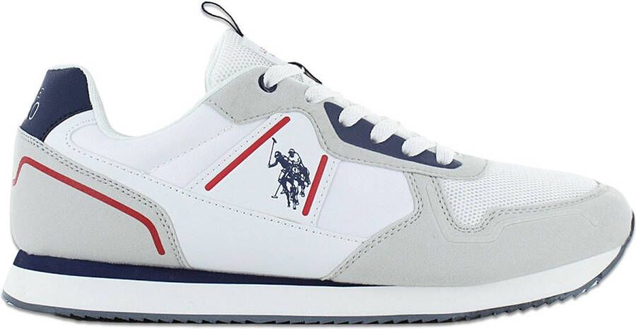 U.s. Polo Assn. Beste Prijs Heren Witte Sneakers met Sportschoen Veters White Heren