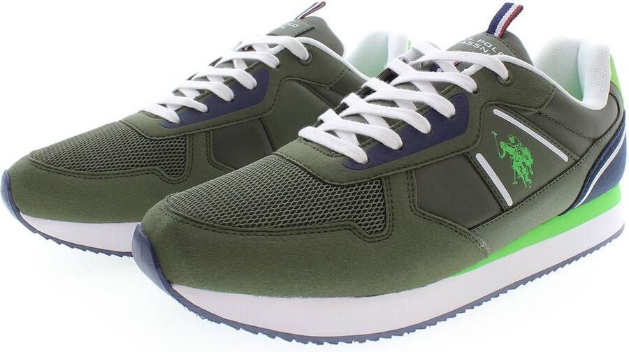 U.s. Polo Assn. Dynamische Groene Sneakers met Iconische Details Green Heren