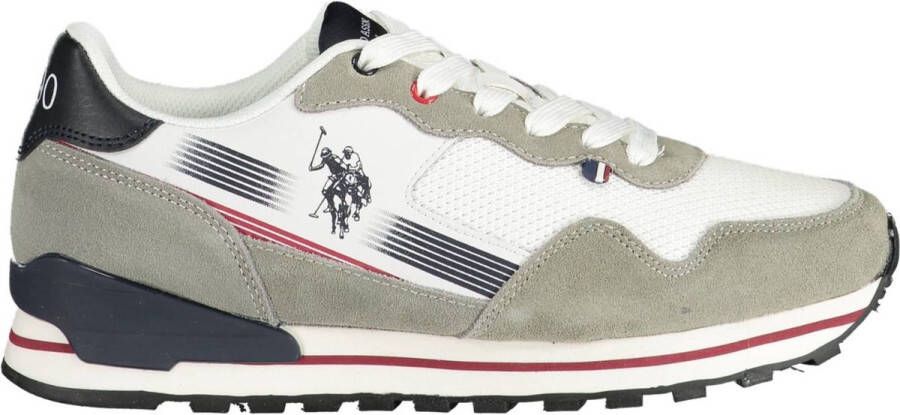 U.s. Polo Assn. Logan Hardloopschoen in Wit Ecosuede en Nylon Multicolor Heren