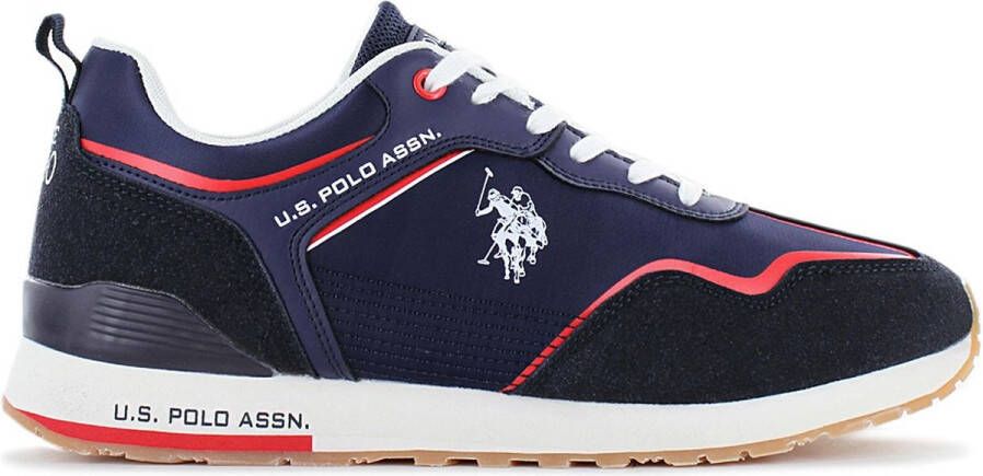 U.s. Polo Assn. Sportschoen met Contrasterende Details en Logo voor Heren Blauw Heren - Foto 1