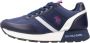 U.s. Polo Assn. Blauwe Polyester Sneaker met Contrasterende Details - Thumbnail 1