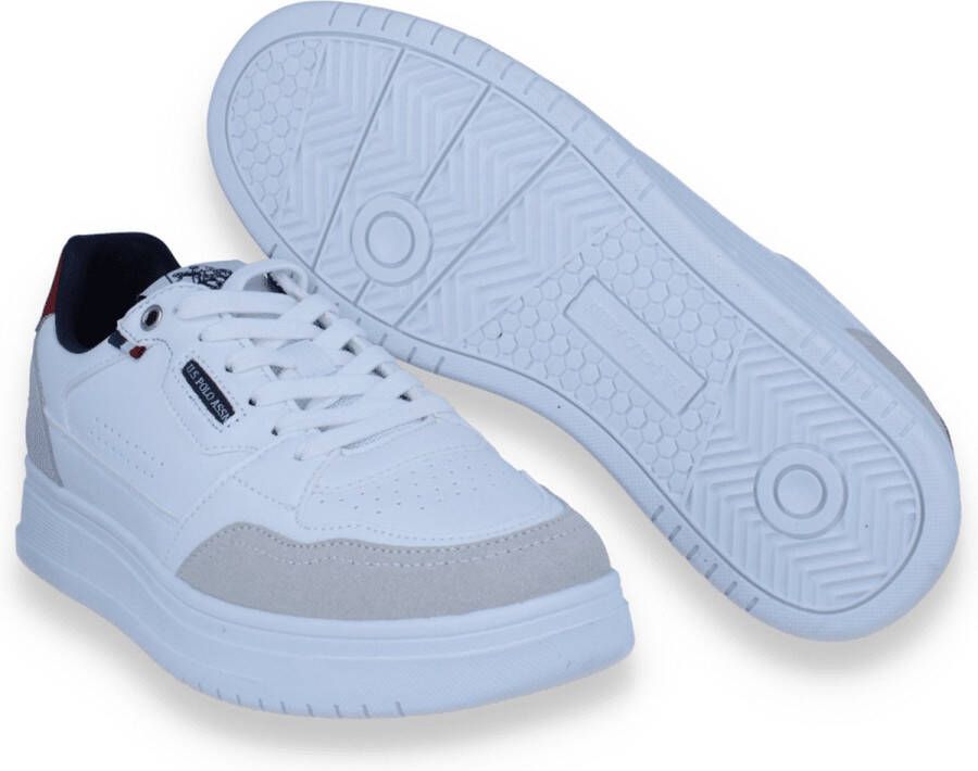 U.S. POLO ASSN. U.S.Polo .Assn Heren Sneaker Wit Beige ZWART