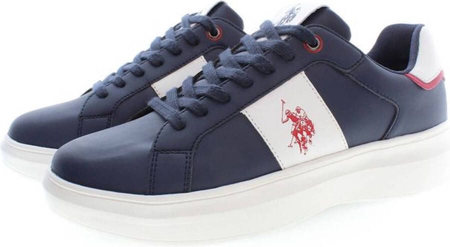 U.s. Polo Assn. Blauwe Polyester Sneaker met Contrasterende Details