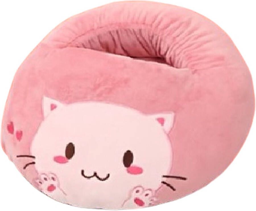 USEme Voetenwarmer Mega Pantoffels Sokken 2-1 pantoffel Sloffen -Donker roze one size