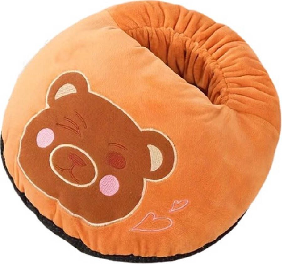 USEme Voetenwarmer Mega Pantoffels Sokken 2-1 pantoffel Sloffen Oranje one size