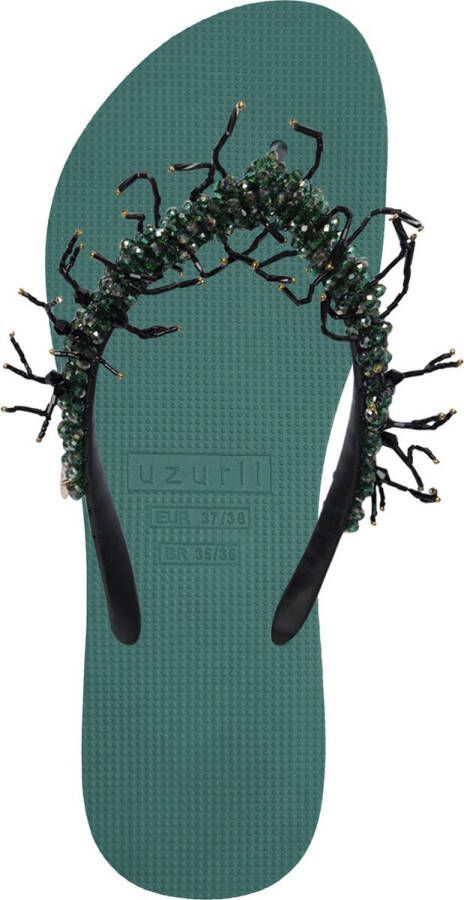 Uzurii Bahia Black dames slippers Army Green - Foto 3