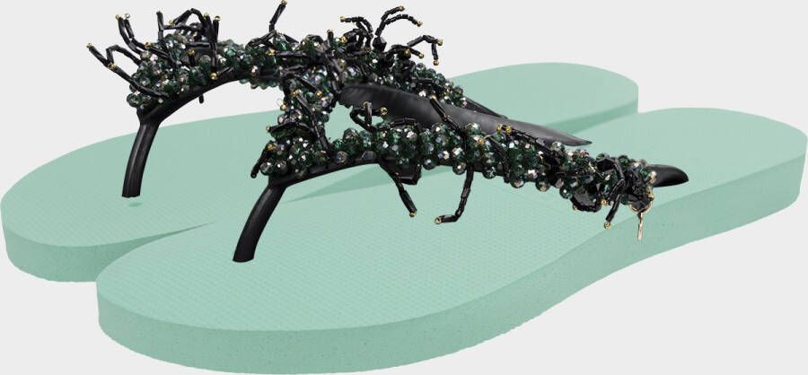 Uzurii Bahia Black dames slippers Army Green - Foto 2