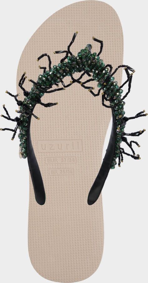 Uzurii Bahia Black dames slippers Army Green