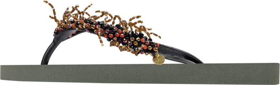 Uzurii Bahia Salmon dames slippers Army Green - Foto 4