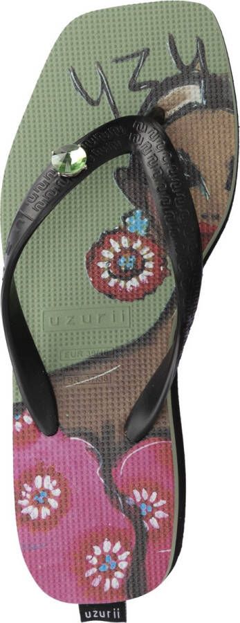 Uzurii Beach Printed Claudia Mid Heel Groen