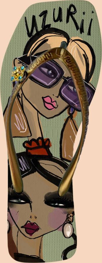 Uzurii Beach Printed Stella Groen