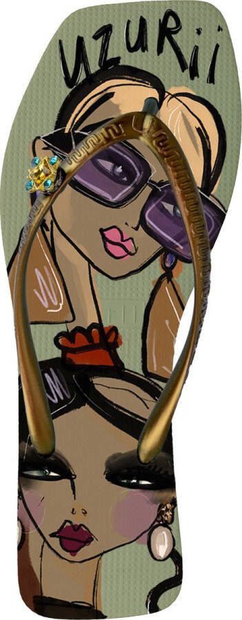 Uzurii Beach Printed Stella Groen