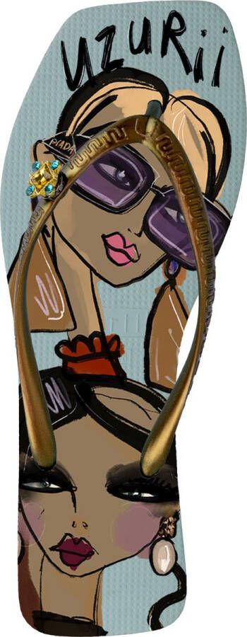 Uzurii Beach Printed Stella Blauw