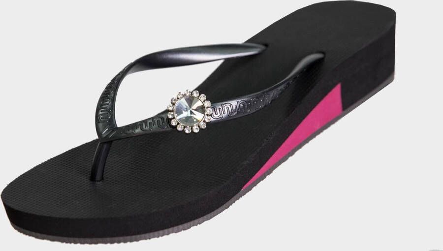 Uzurii Original Switch Mid Heel Dames Slippers Block Navy | Blauw | Kunststof