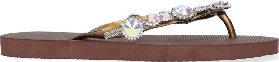 Uzurii Chrystal Marilyn Dames Slippers Coffee Bruin Kunststof