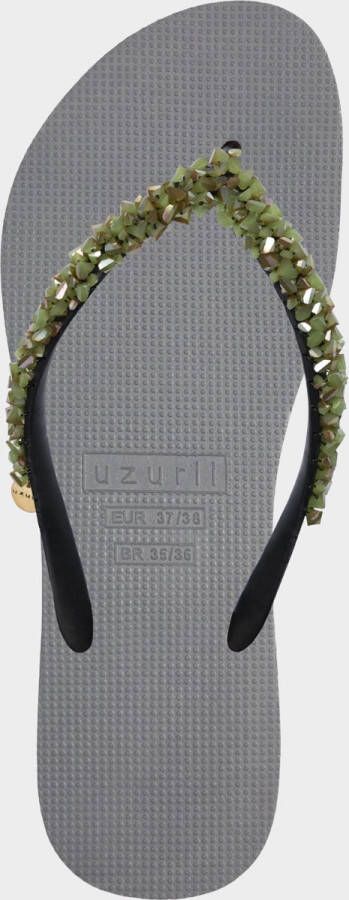 Uzurii Classic Aby Army Green dames slippers Silver