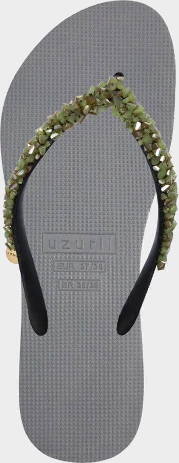 Uzurii Classic Aby Army Green dames slippers Silver