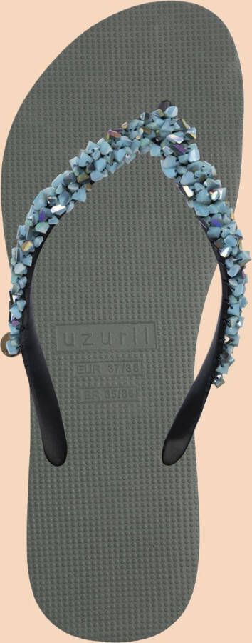 Uzurii Classic Aby Baby Blue dames slippers Army Green
