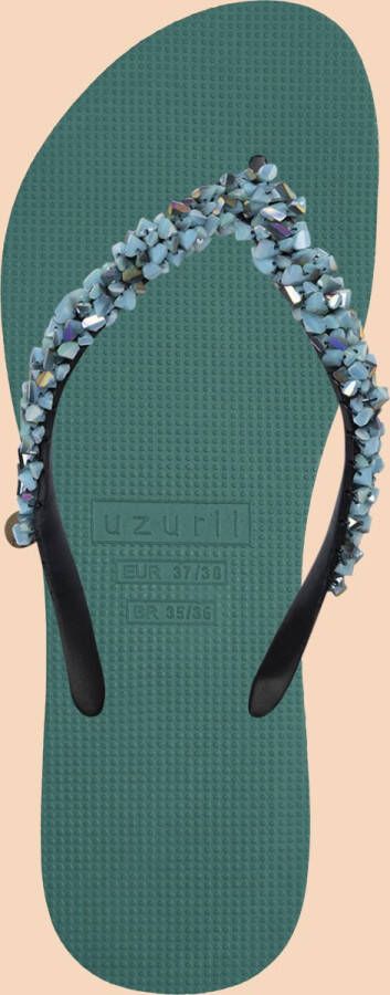Uzurii Classic Aby Baby Blue dames slippers Army Green