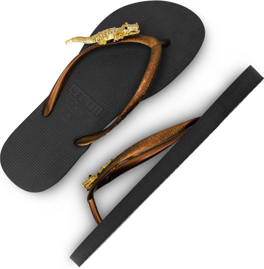 Uzurii Gold Crocodile Switch Zwart