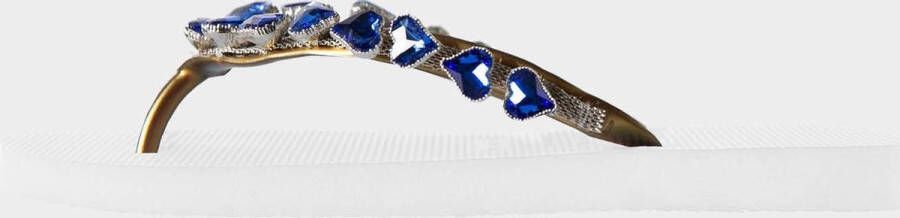 Uzurii Heart Blue dames slippers White