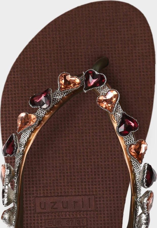 Uzurii Heart Bronze bruin slippers dames (18.216.03)