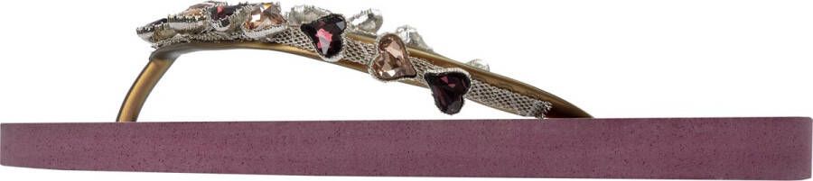 Uzurii Heart Bronze Dames Slippers Ruby Bordeaux Kunststof