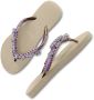 UZURII Beige Teenslippers Marcrame Poodle Doodle - Thumbnail 2