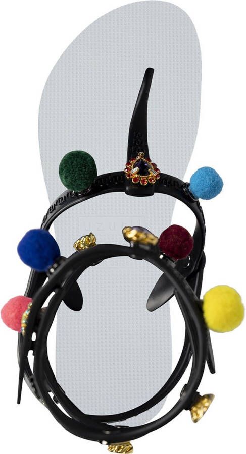 Uzurii Mystique Pompom dames slippers Army Green - Foto 3