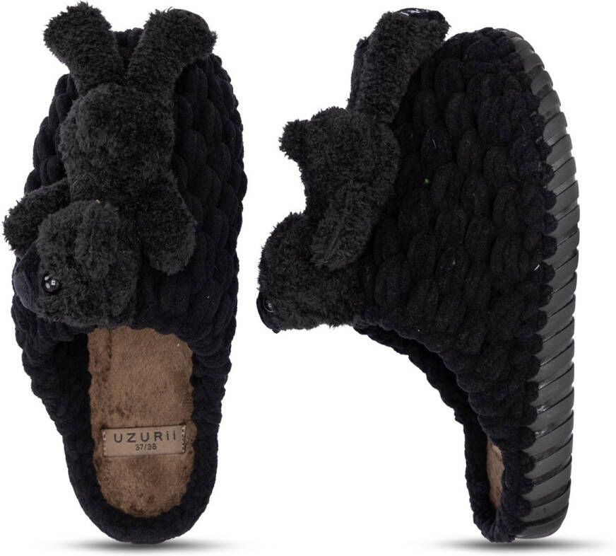 Uzurii Pantoffel Fozzie Bear Zwart