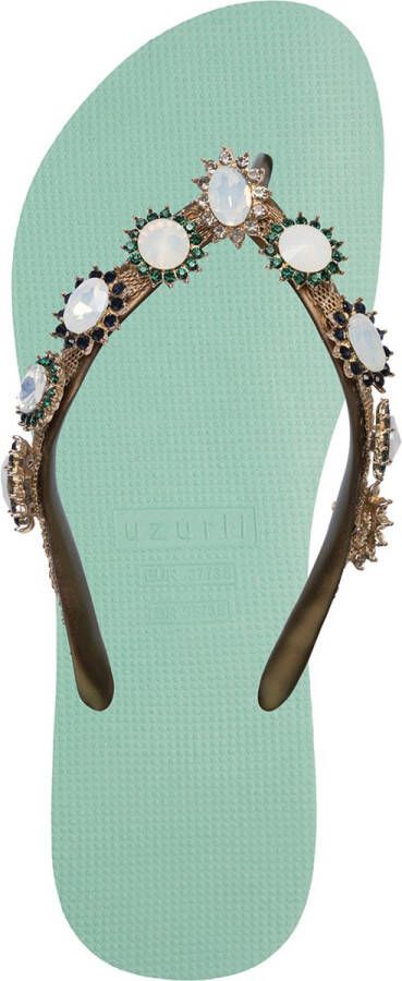 Uzurii Pearl Monroe dames slippers Mint green