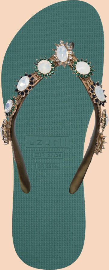Uzurii Pearl Monroe dames slippers Mint green