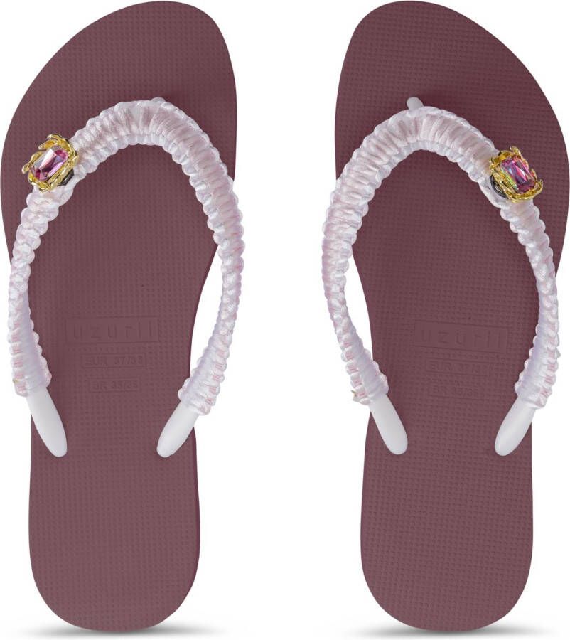 Uzurii Teenslippers Pink Macrame Switch