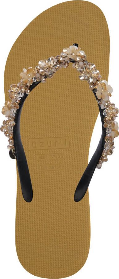 Uzurii Precious Bloom Gold dames slippers Mint green