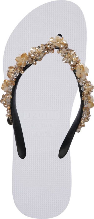 Uzurii Precious Bloom Gold dames slippers Mint green