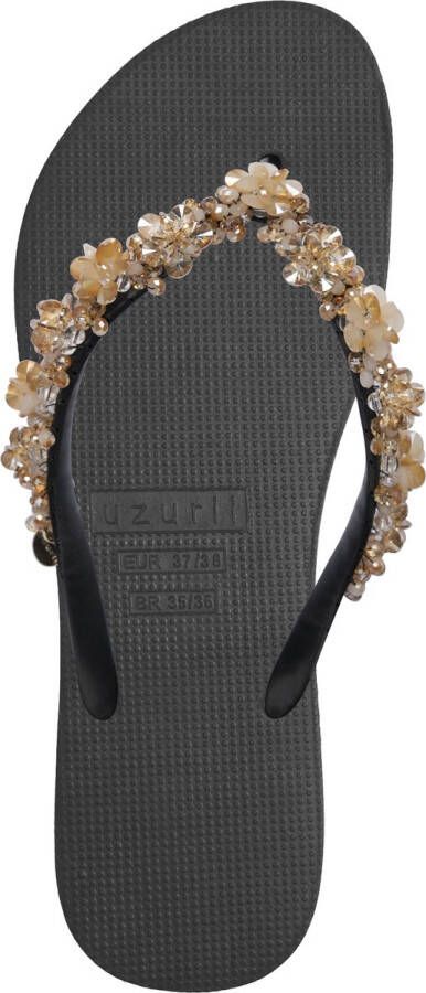 Uzurii Precious Bloom Gold dames slippers Mint green