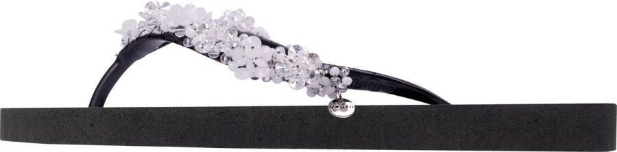 Uzurii Precious Bloom White Dames Slippers Black | Zwart | Precious Bloom White - Foto 2