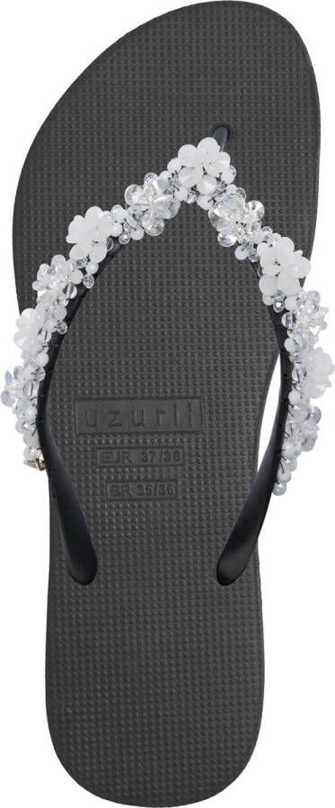 Uzurii Precious Bloom White Dames Slippers Black | Zwart | Precious Bloom White - Foto 2