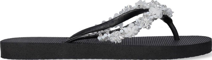 Uzurii Precious Bloom White Dames Slippers Black | Zwart | Precious Bloom White - Foto 3