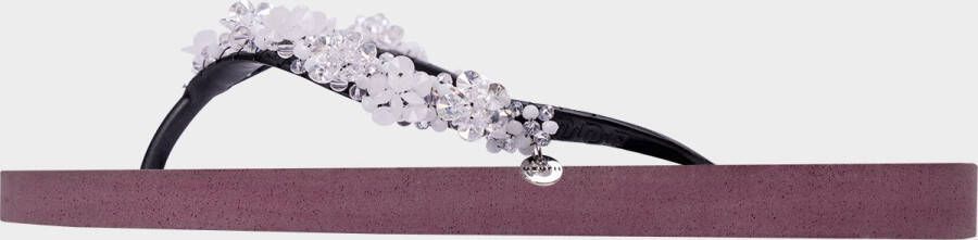 Uzurii Precious Bloom White dames slippers Army Green