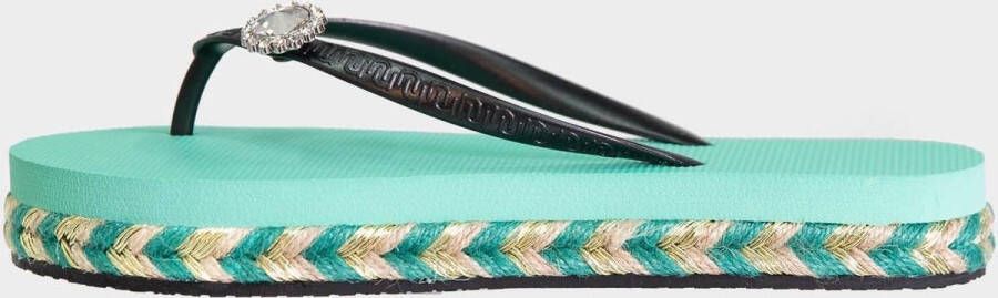 Uzurii Raffia Swtich Dames Slippers Sand - Foto 5