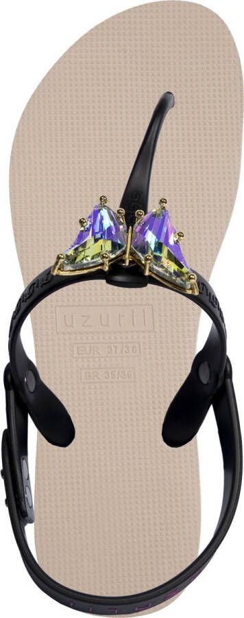 Uzurii Selena Butterfly Chrystal dames slippers Forest Green
