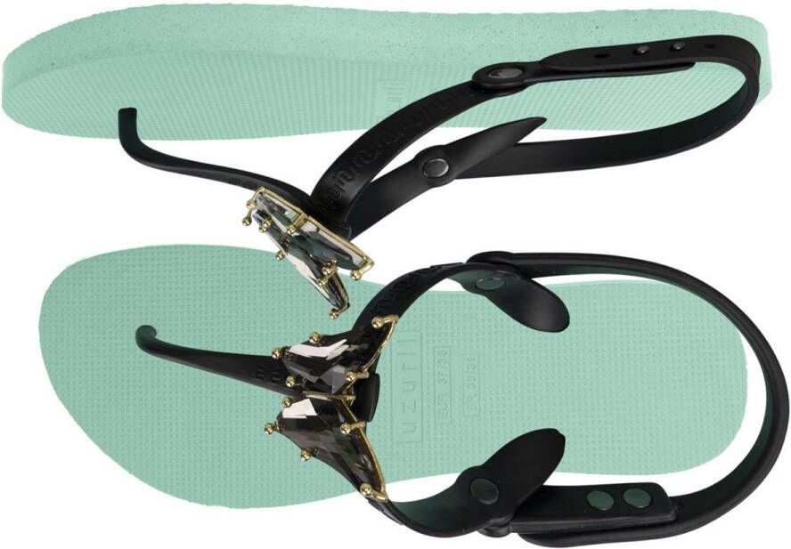 Uzurii Selena Butterfly Silver dames slippers Mint green
