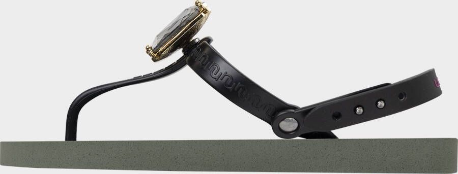 Uzurii Selena Diamond Silver dames slippers Army Green - Foto 6