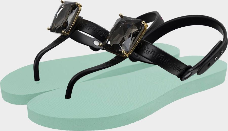 Uzurii Selena Diamond Silver dames slippers Army Green - Foto 4