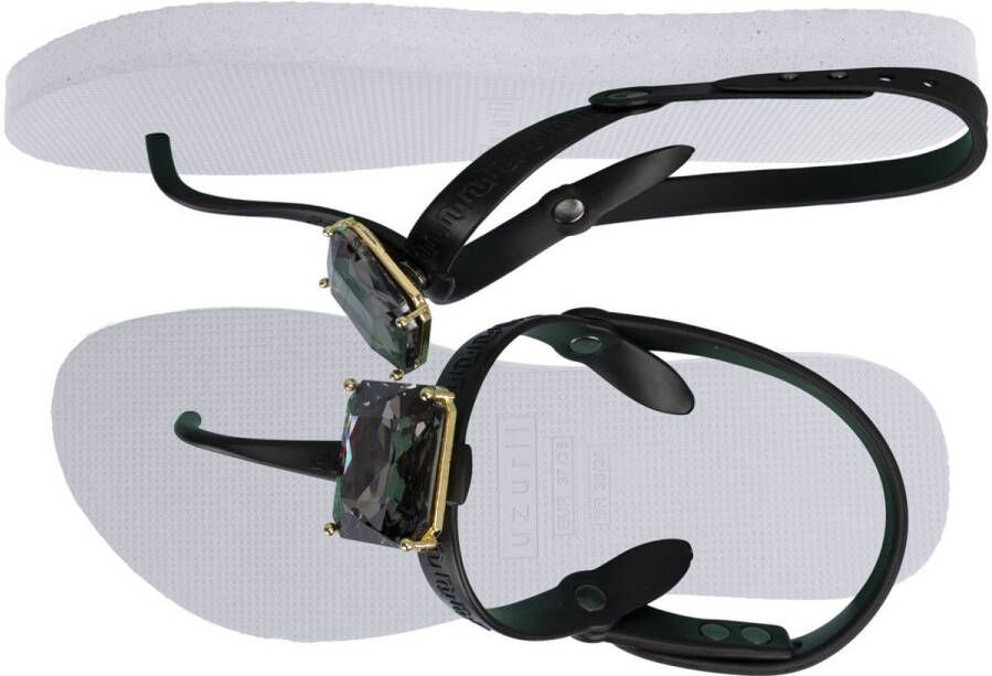 Uzurii Selena Diamond Silver dames slippers Army Green