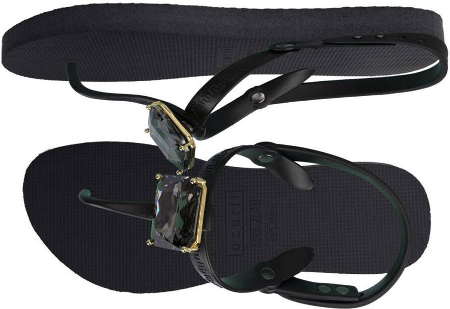 Uzurii Selena Diamond Silver dames slippers Army Green