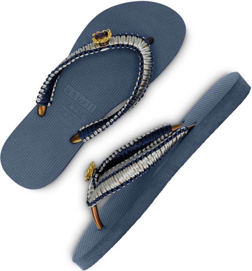 Uzurii Silver Macrame Switch Marineblauw