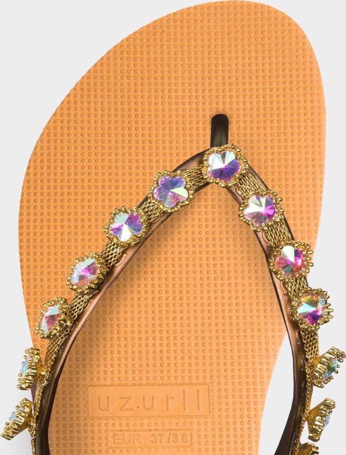 Uzurii Flower Aby Dames Slippers Ochre | Geel | Flower Aby